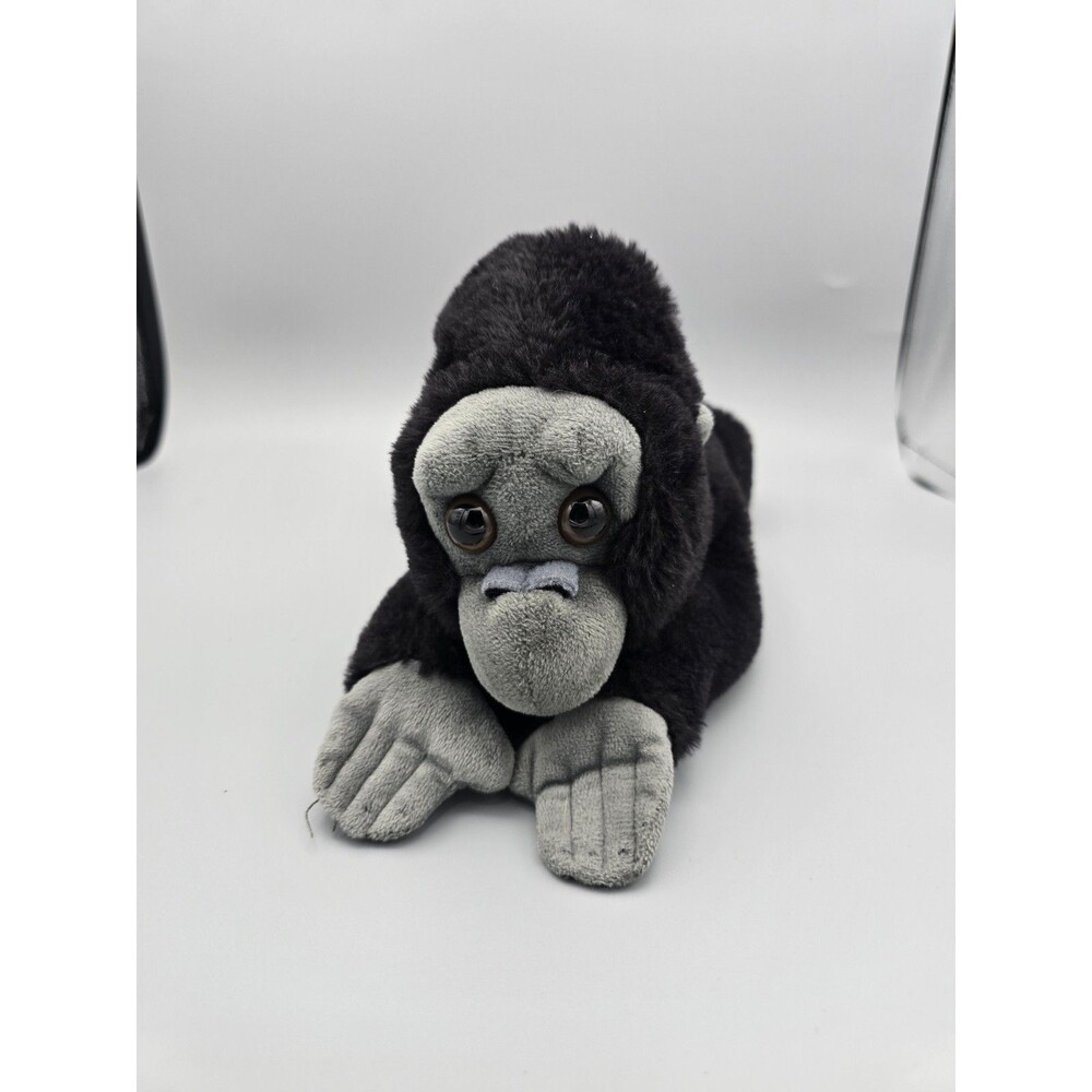FAO Schwarz Silverback Gorilla Plush 15" Lying Stuffed Animal Toy PA-18759